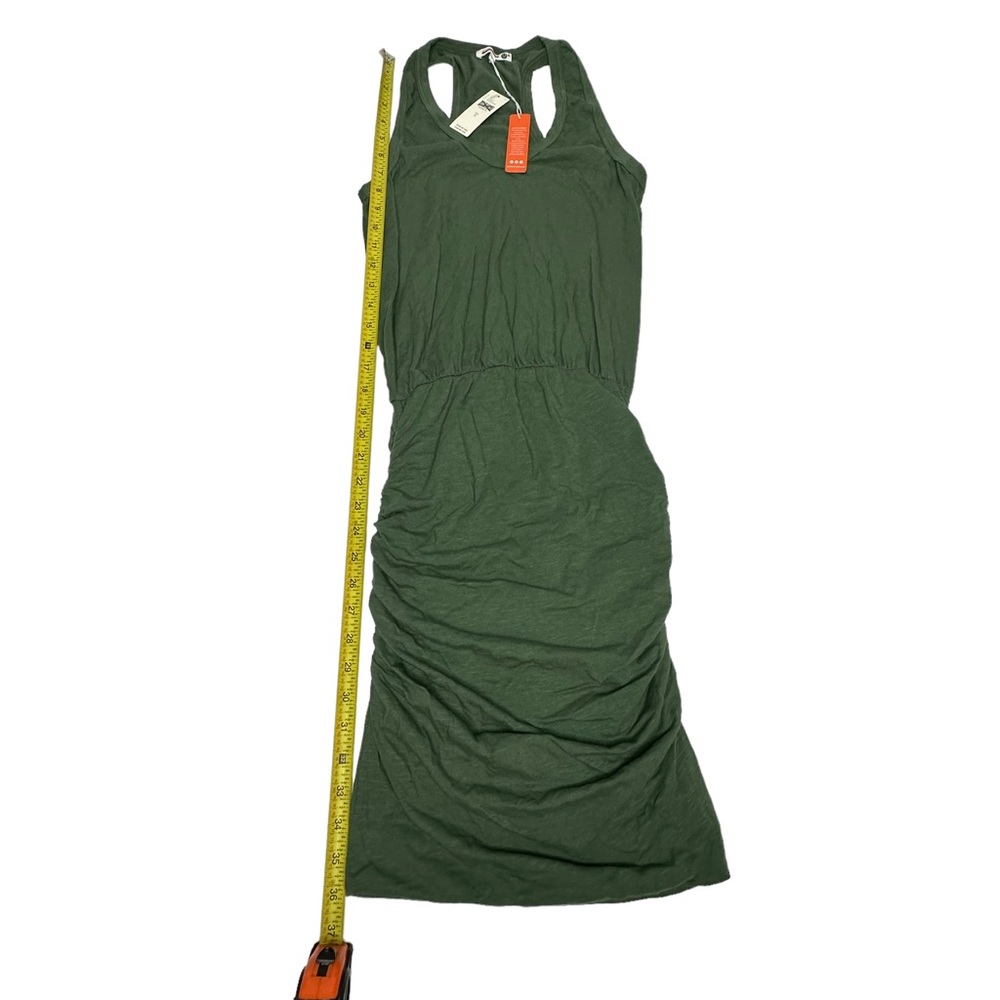 Final Price NWT Sundry for Anthropologie Ruched Jersey Tank Dress Green 1 or s - Picture 12 of 14
